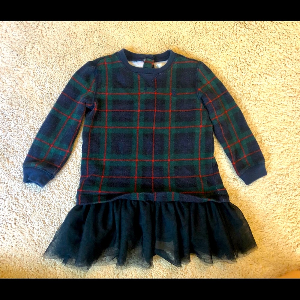 Ralph Lauren baby girl green plaid dress- 18 months